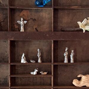 Miniature Pewter Nativity Scene Figurines by Basic Spirit- 8 pc